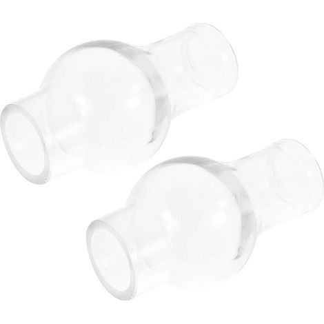 Set aus 2 einzigartigen Glaslampenschirmen für Öllampen im Retro-Stil. – 7,5 x 3,3 x 3,3 cm – Transparent (1/3)