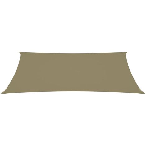 Voile d'ombrage, Protection Solaire, pour Jardin Terrasse Extérieur, Tissu Oxford rectangulaire 2,5x5 m Beige OIB2202E (1/5)