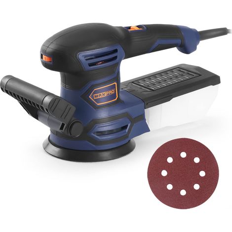 Ponceuse Excentrique, Ponceuse Orbitale 450W 13000RPM, avec Moteur 6 Vitesses Variables Ponceuse Orbitale, Ponçage Diamètre 125 mm, Poignée auxiliaire autonome (1/5)