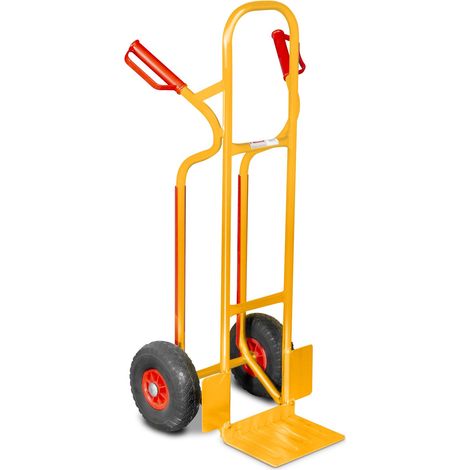 Mw Tools – Diable acier 250kg – Tubes en acier soudé – Roues pleines caoutchouc – Pour chantiers humides – SHC04250 (1/2)