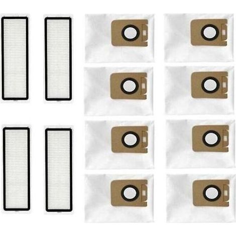 pair Sac à poussière avec filtre Hepa de remplacement pour aspirateur robot Bot L10 Plus Z10 Pro D10 Plus (1/2)