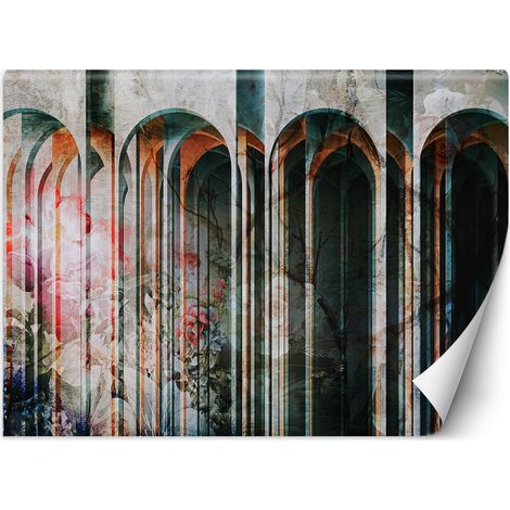Papier peint Colonnes de fleurs colorées 300x210 (1/5)