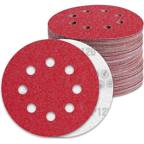 Schleifscheiben 125mm Klett 120 Körnung für Exzenterschleifer (100 Stück) (1/5)