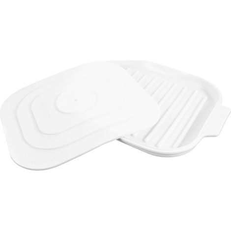 Plaque de cuisson pour bacon, plat de cuisson pour micro-ondes, plaque de cuisson multifonctionnelle pour pain, plateau en silicone-28X20.8CM-White (1/3)