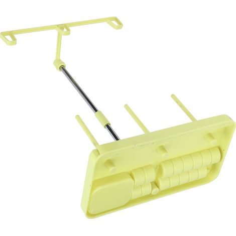 Support amovible 3 bobines pour machine à coudre, rangement fils et accessoires de couture jaune (1/5)