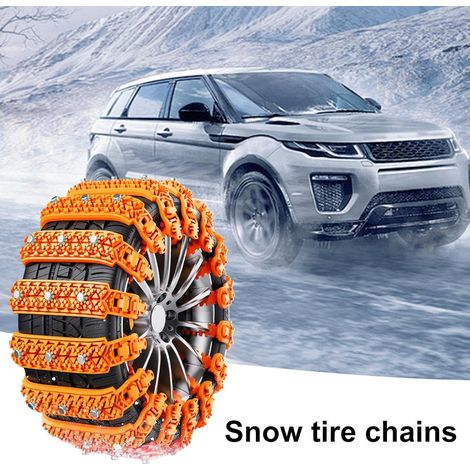 Catene da neve riutilizzabili per pneumatici auto – Set di 10 catene da neve antiscivolo per la sicurezza stradale in inverno Cinghie antiscivolo per pneumatici per tutti i veicoli (1/4)
