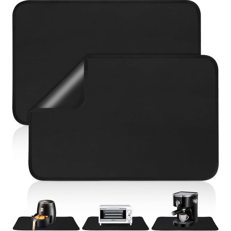 2 tappetini isolanti 60x40cm, antiscivolo e impermeabili, tappetini di protezione per il piano di lavoro, ideali per isolare friggitrici ad aria, forni a microonde, macchine per il caffè