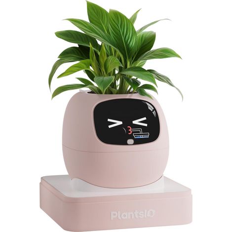 Intelligenter Blumentopf mit automatischer Bewässerung und Display, pink (1/5)