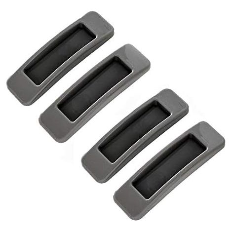 Poignée Autocollante - Pour Porte Coulissante Miroir Fenêtre Verre - Matériau ABS - Dimensions 11 x 3 cm - Gris - 4 Pièces