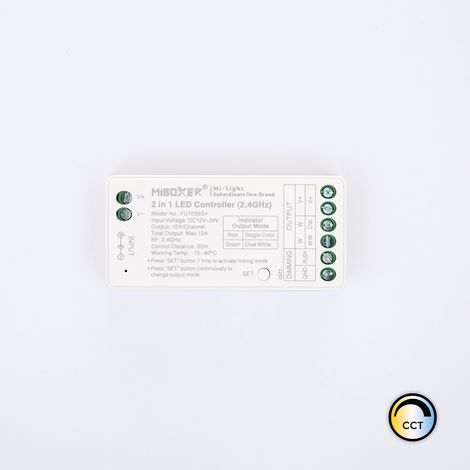 Controller Dimmer LED Einfarbig/CCT/ 12/24V DC MiBoxer FUT035S+ kompatibel mit Taster Einfarbig / CCT