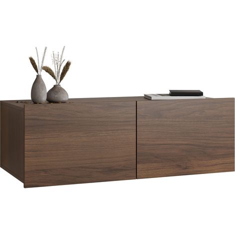 Meuble TV Remus I, Noyer, Le nombre de portes: 2, Nombre de tiroirs: 0, 100x37x43cm (1/5)