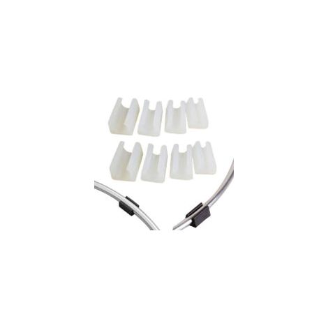 20Pcs Patin Pied Chaise Tube Rond Embout Tube 14 mm Pied Table Fauteuil Tampon Meuble Forme U Plastique Blanc Diamètre (1/5)