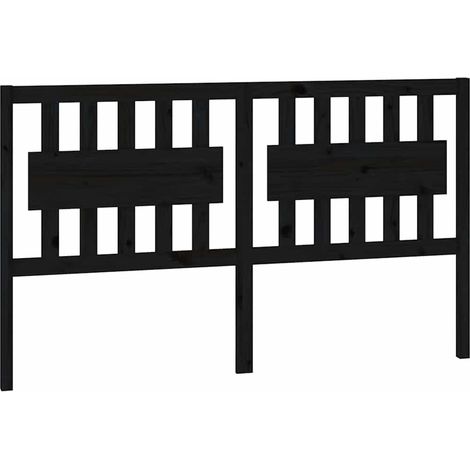 Maison Exclusive - Cabecero de cama madera maciza de pino negro 1 (1/5)