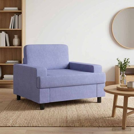 vidaXL Fauteuil Bleu denim Tissu (1/5)