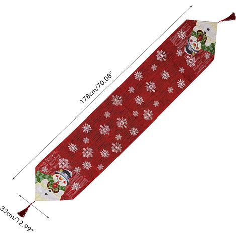 Weihnachtstischdecke mit Schneemann und Schneeflocken, Tischdekoration für Partys, Küche und Esszimmer (1/3)