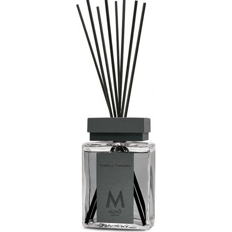 Muhà Luxe Perfume Diffusore Ambiente con Bastoncini Tonka e Sandalo 500 Ml