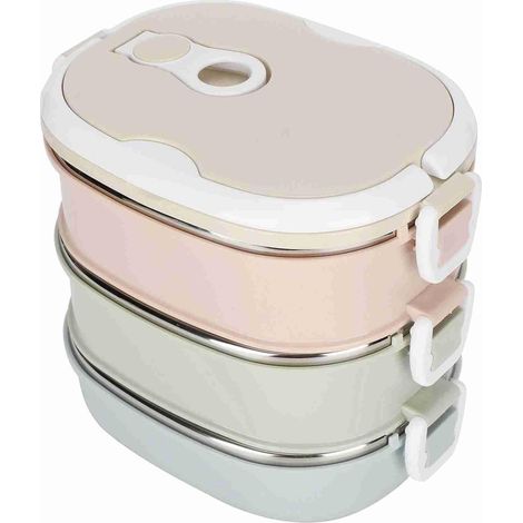 304 Stainless Steel Lunch Box with Safety Lock and Sealing Valve, for Students, Workers, Travel, and Home Use (1/5)