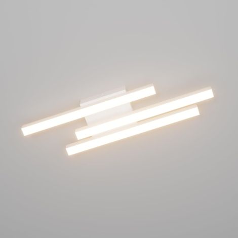 Plafonnier LED 20W 1720 Lumen, Luminaire Plafonnier 3 Barres, Moderne Design Lampe de Plafond pour Chambre Couloir Salon Cuisine, 45 cm, Blanc Chaud 3000K, Blanc (1/5)