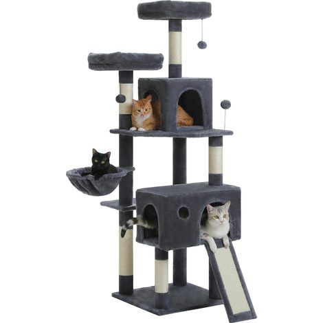 Arbre à chat, design multi-niveaux, construction robuste (1/2)