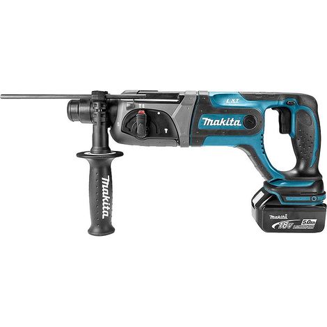 Makita Utensili - Tassellatore a batteria 18 V, 2x batterie 5,0 Ah, caricabatterie DHR241RTJ (1/5)