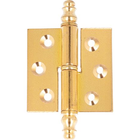 Cerniere per mobili ottone lucido con testina - 50 x 40 mm. DX - 2 pz.