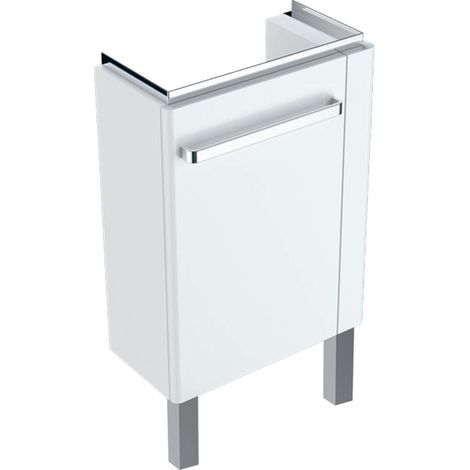 Meub. Bas l-mains Geberit Renova Comp PS dte. + pieds 44.8x75.4-76.9x25.2 blanc - GEBERIT 009929CBLBB (1/2)