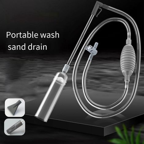 Nettoyeur De Gravier Pour Aquarium - Pompe À Siphon Manuelle Avec Tête Filtrante - Longueur 2,6 M - Pour Changement D'eau Et Nettoyage Du Gravier - 1 Pièce (1/5)