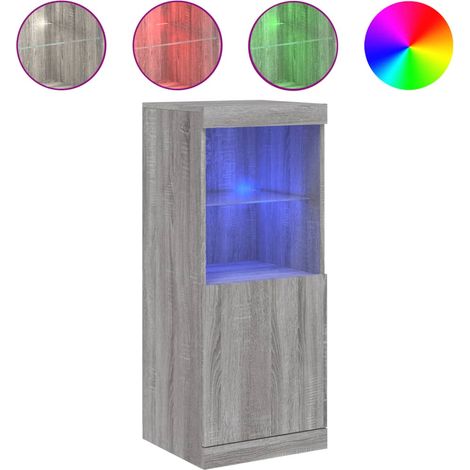Maison Exclusive - Credenza con Luci LED Grigio Sonoma 41x37x100 cm