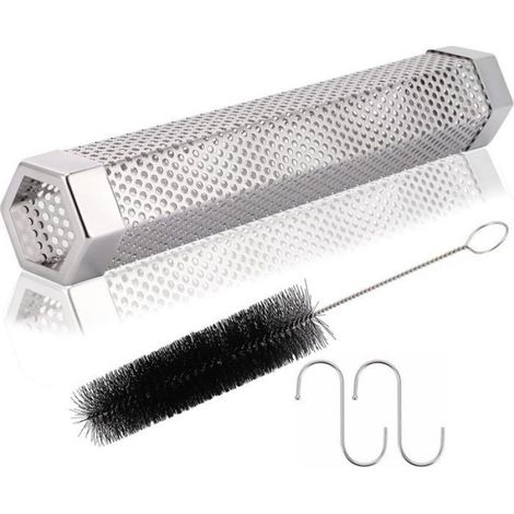 Tube de fumée barbecue - - Acier inoxydable 304 - Forme hexagonale stable - Longueur 30,5 cm (1/5)