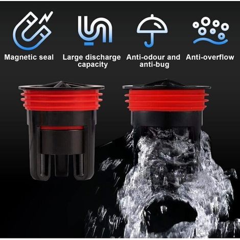 Siphon de sol pour douche anti-odeurs sans filtre – Raccord universel étanche pour salle de bain et cuisine, compatible fuites (1/3)