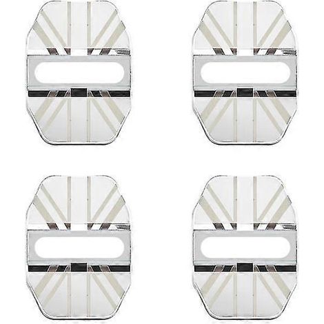 Cache-serrure de porte avec emblème du drapeau national pour Mini Cooper S R55 R56 R57 R58 R59 F54 F60 Countryman Clubman Argent (1/5)