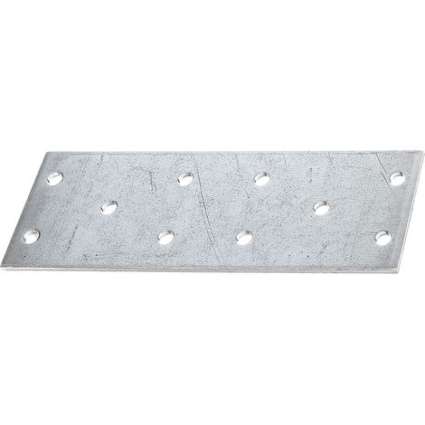 Alberts 243000200390 Piastra Forata, Acciaio, zincato con procedimento Sendzimir, 300 x 120 mm