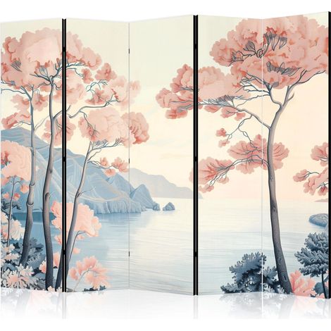Paravento decorativo artgeist flizelin legno pieghevole 225x172 cm
