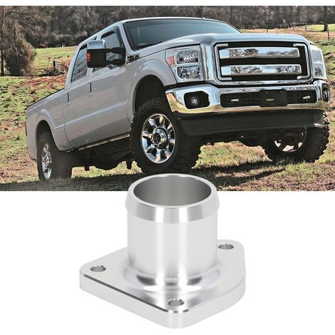 Thermostatgehäuse aus silberfarbenem Stahl, wasserdichte Ausführung, kompatibel mit Ford Powerstroke 7.3L von 1999 bis 2003. (1/5)