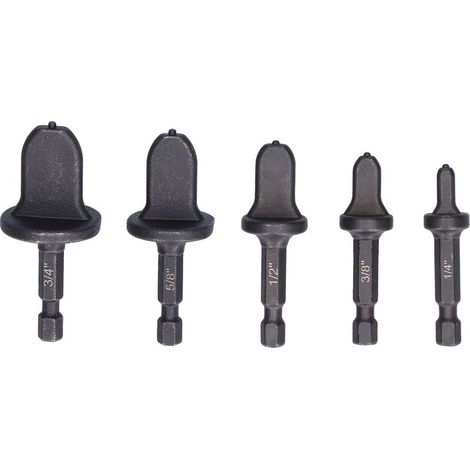 Set di 5 strumenti di svasatura delle tubazioni, manico esagonale 6.35 mm (1/4 di pollice), punta conica, i tubi dell'aria condizionata in acciaio ad alto tenore di carbonio (1/5)