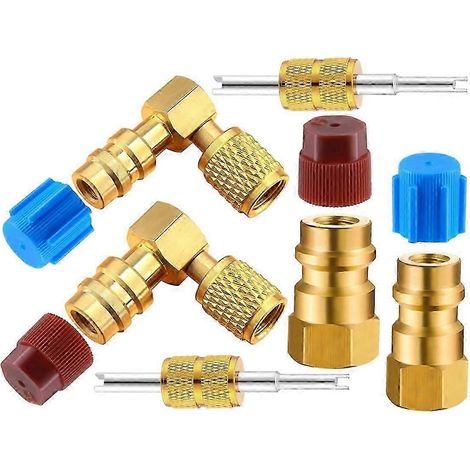 Kit adaptateur de climatisation R12 vers R134a - Valve de conversion à raccord rapide pour climatisation automobile (1/5)