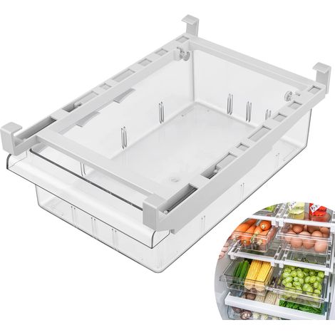 Boite de Rangement Frigo Transparente Tiroir pour Réfrigérateur Boîte Organisateur pour Cuisine pour Le Réfrigérateur La Cuisine Les Armoires Les Comptoirs (1/4)