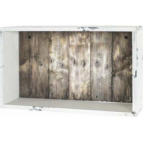 Etagère murale en blanc essuyé-vintage - 33 x 10 x 20 cm -PEGANE-