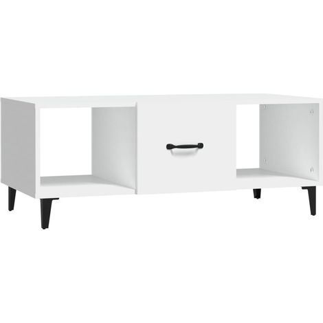 Couchtisch Weiß 102x50x40 cm Holzwerkstoff