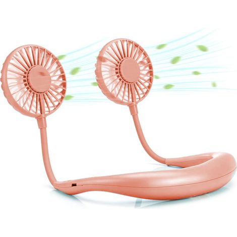 Ventilateur Col - Bandeau Réglable 360° 3 Vitesses Batterie 2000 mAh USB Rechargeable Pour Bureau Extérieur Voyage (1/5)