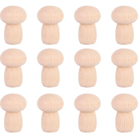 Aimant De Réfrigérateur En Bois Forme Champignon - Décoration Magnétique Pour Cuisine Et Tableau Blanc - Lot De 1 (1/2)