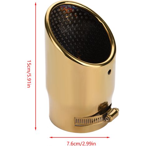 Silencieux échappement 76mm embout tuyau arrière pour Audi Q3 A6, finition chromée, accessoire tuning auto (1/5)