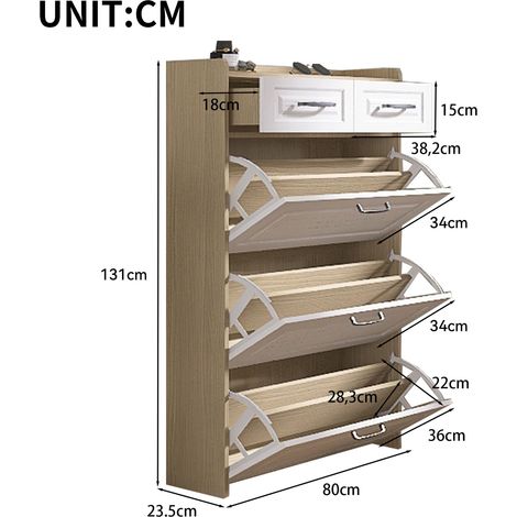 Bücherregal aus Stoff in Weiß 80 x 23.5 x 131 cm HOMAIRE (1/5)