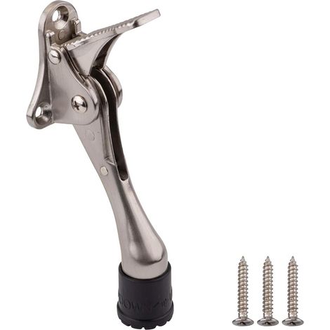 Door Stopper - 10 Cm - Satin Nickel - For Wood Glass Metal Doors - 1 Piece (1/5)