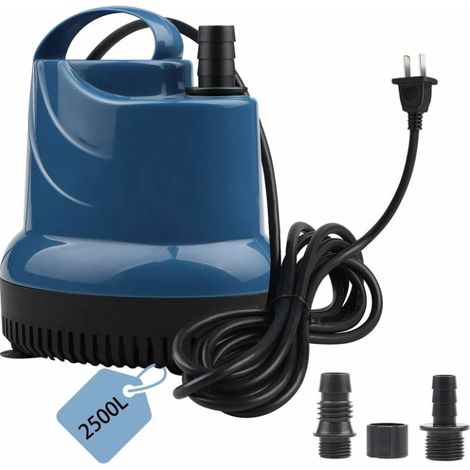Sollbry Mini Pompe À Eau Pompe Submersible 2500 L/H 40W 230V Pompe Vide Cave Hauteur de Refoulement 2,3 M Câble 2,5 M pour Jardin, Aquarium, Étang, Fontaine (1/5)