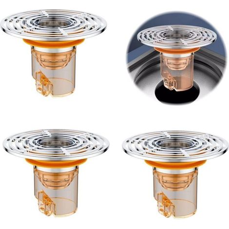 Clapet Anti Odeur Douche 3 Pièces – Bouchon Douche Anti Odeur Universel, Siphon Douche Étanche pour Bonde 29–59 mm, pour Cuisine, pour Salle De Bain, Jardin, Buanderie (1/5)