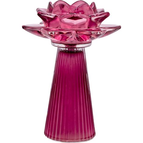 Linea Due Lume LED Fiore Loto Grande Magenta 14,6 x 20,6 cm – Lampada Decorativa Interni e Atmosfere Relax