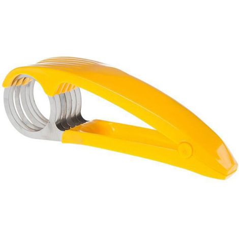 Cortador de plátanos de acero inoxidable, utensilio de cocina para ensaladas de frutas, pepinos, salchichas y plátanos. (1/5)