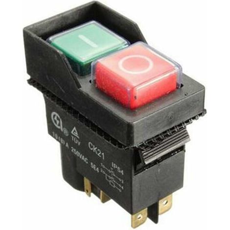 Interrupteurs de SéCurité D'Outil éLectrique, Interrupteur à Bouton-Poussoir Électromagnétique Commutateurs Pour machines de découpe mécaniques CK21B/250V 5PIN-- (1/5)