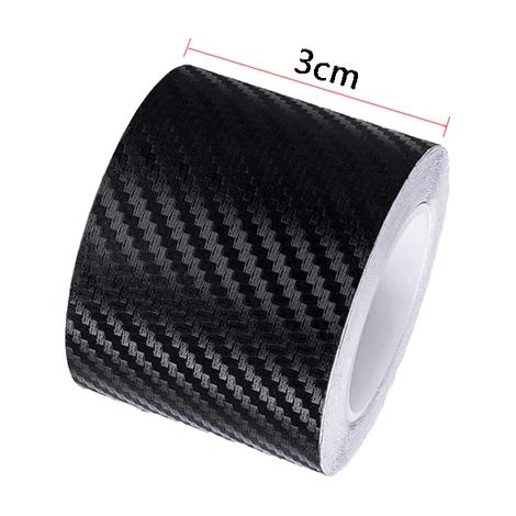 (5 m - 3 cm) Autocollants de voiture en fibre de carbone nano 3D à faire soi-même, protection de seuil de porte, ruban adhésif de protection de pare-chocs, film de protection imperméable 1/3/5/7/10 m (1/5)
